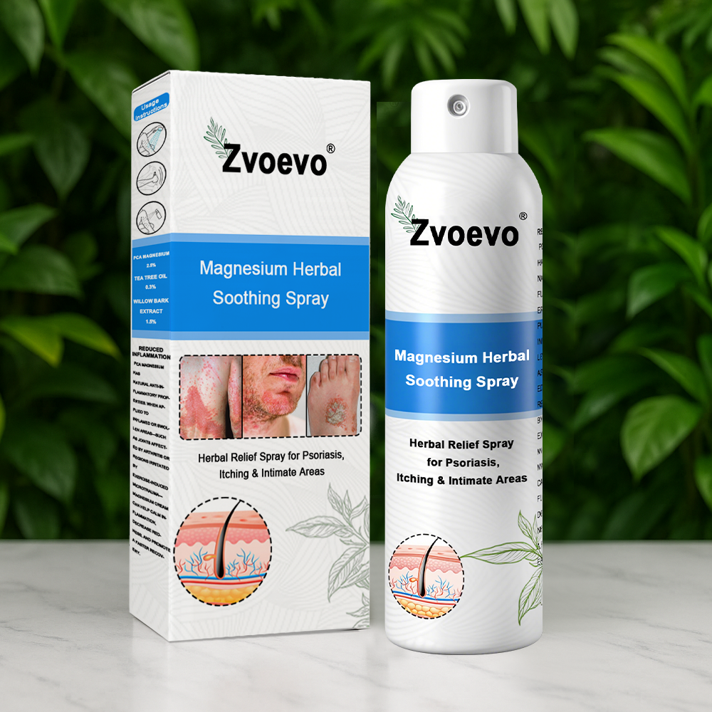 Službena trgovina: Zvoevo® 👾 Magnezijev biljni sprej protiv psorijaze — Odobreno od strane FDA (Ublažava psorijazu i ekcem, poboljšava bakterijske infekcije u području genitalija, liječi rozaceu i hidradenitis suppurativu, te akne i bradavice