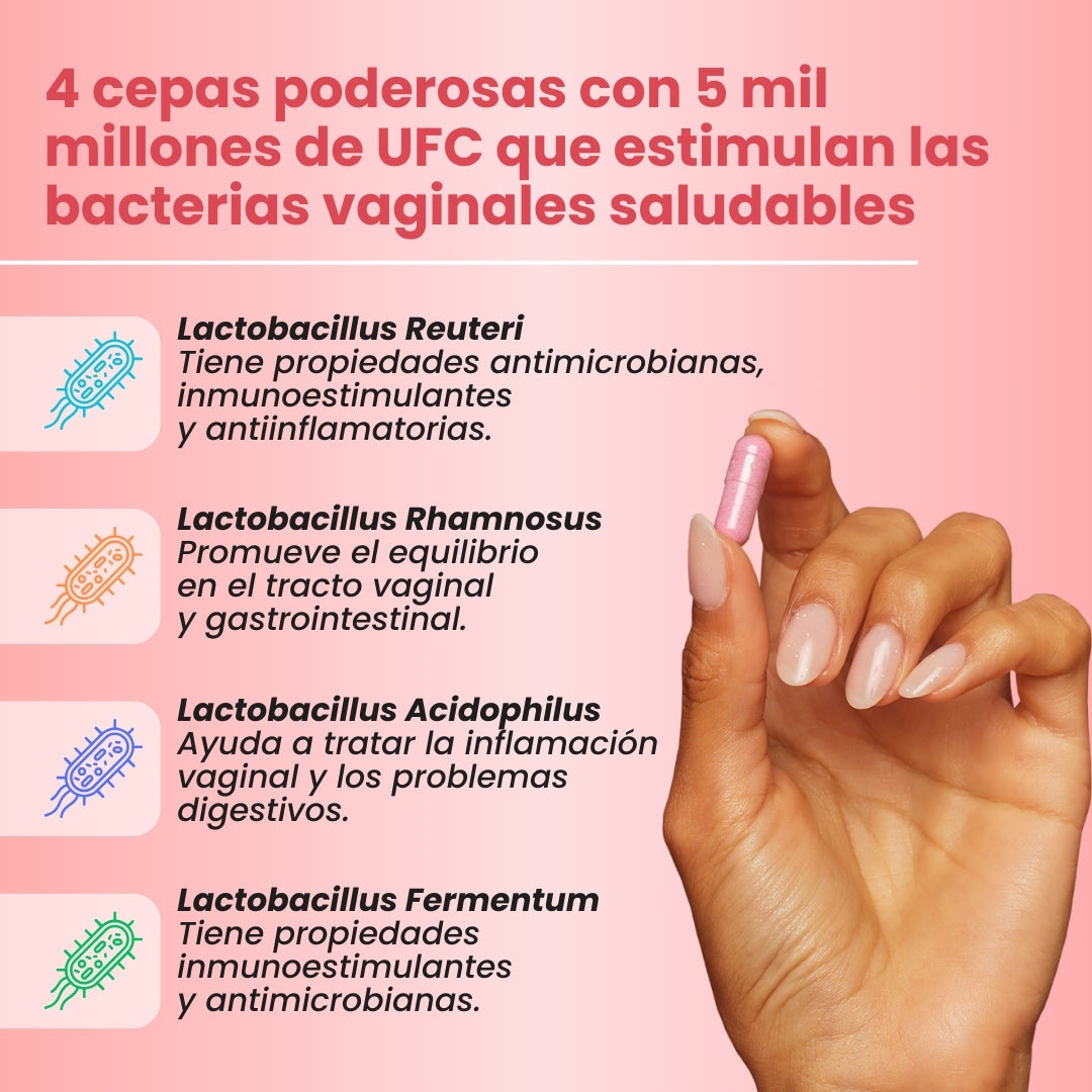 Probiotice pentru femei URO - 60 de capsule (Pachet de 1) - Capsule cu prebiotice și probiotice pentru un echilibru sănătos al pH-ului și controlul mirosului 🟢